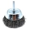 Superior Steel 2" Wire Cup Brush 1/4" Shank - Coarse Crimped Wire 4500 RPM S1841 - alternate 1